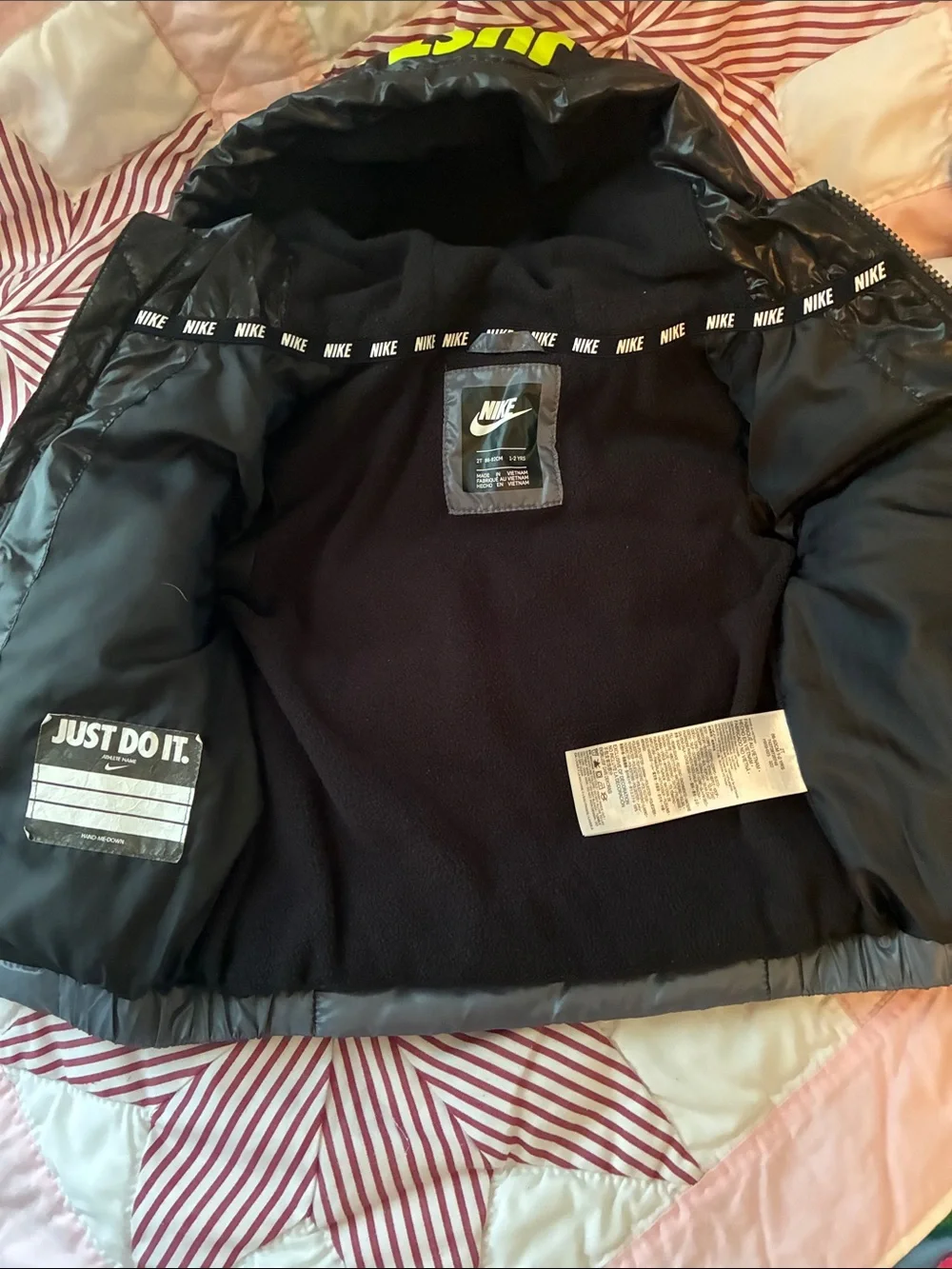 Nike Kids Black Puffer Jacket 2T NWOT